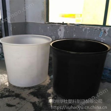 厂家货源华社M500L塑料水箱泡菜腌制圆桶PE塑料白色牛筋桶水桶